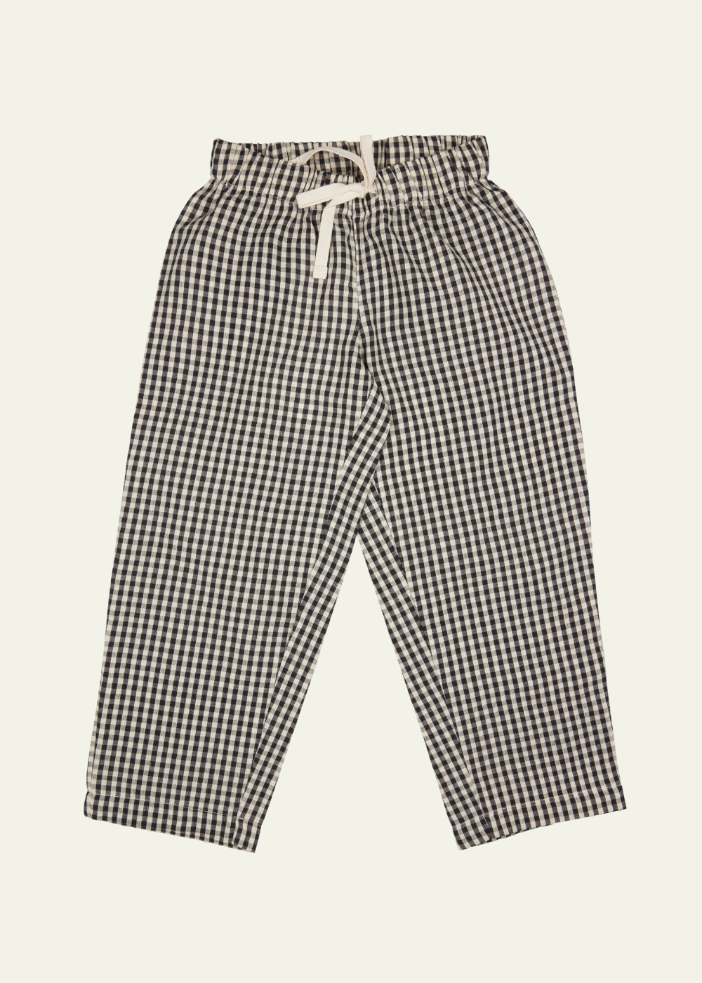 Pigeon Organics Loose Summer Seersucker Pants - Black Check