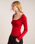 Damson Madder Varsha Cardigan - Cherry Red