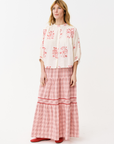 Maison Anana Dicky Red Check Skirt