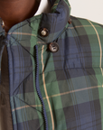 Damson Madder Pearl Hooded Puffer - Navy Check