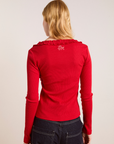 Damson Madder Varsha Cardigan - Cherry Red
