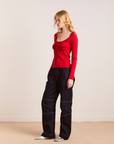 Damson Madder Varsha Cardigan - Cherry Red