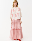 Maison Anana Dicky Red Check Skirt
