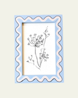 Blue & Pink Wiggle Wildflower Original Artwork by Ley Lines