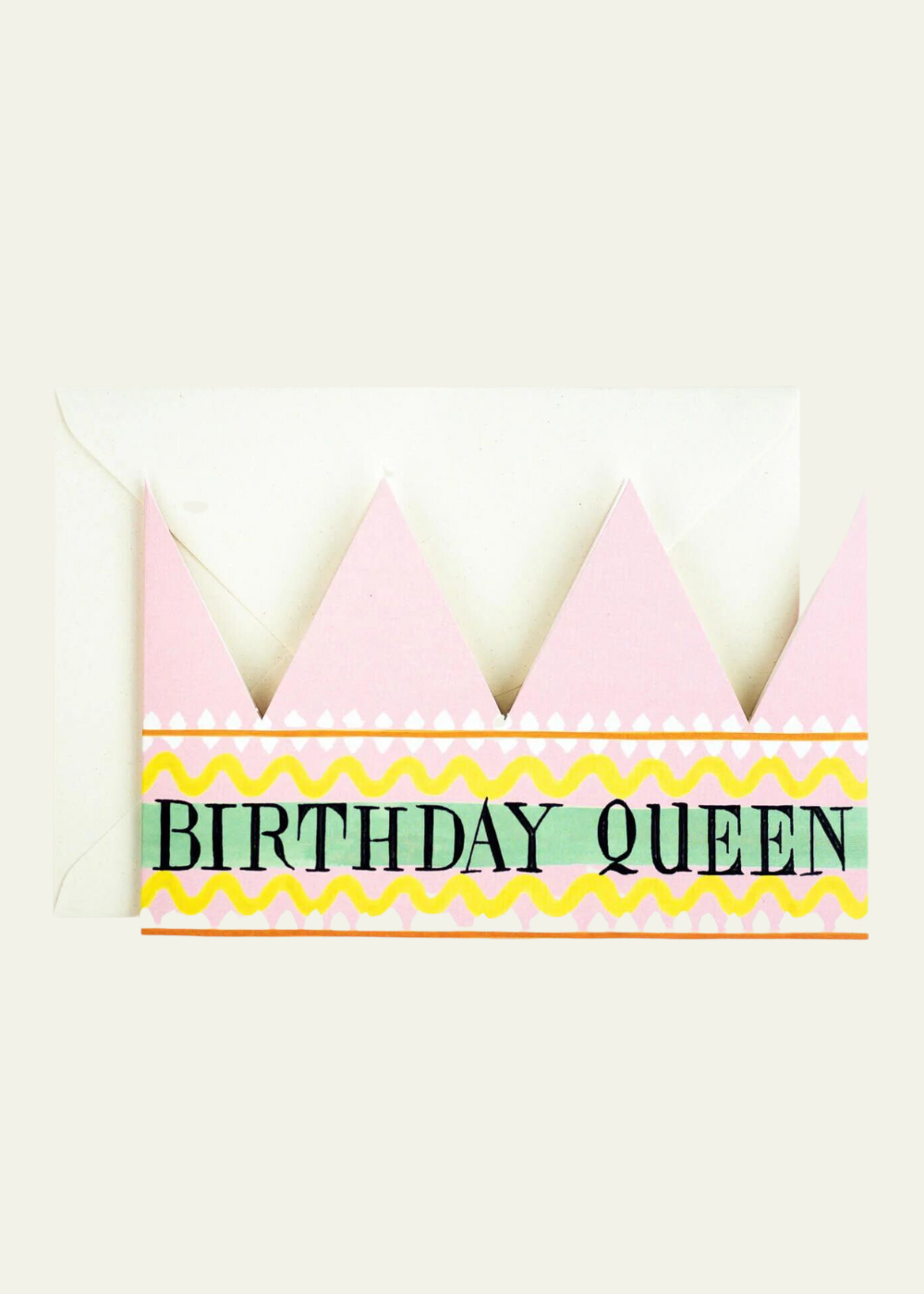 Hadley Paper Goods Birthday Queen Party Hat Greetings Card