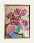'Pink Tulips' Original Artwork by Ley Lines
