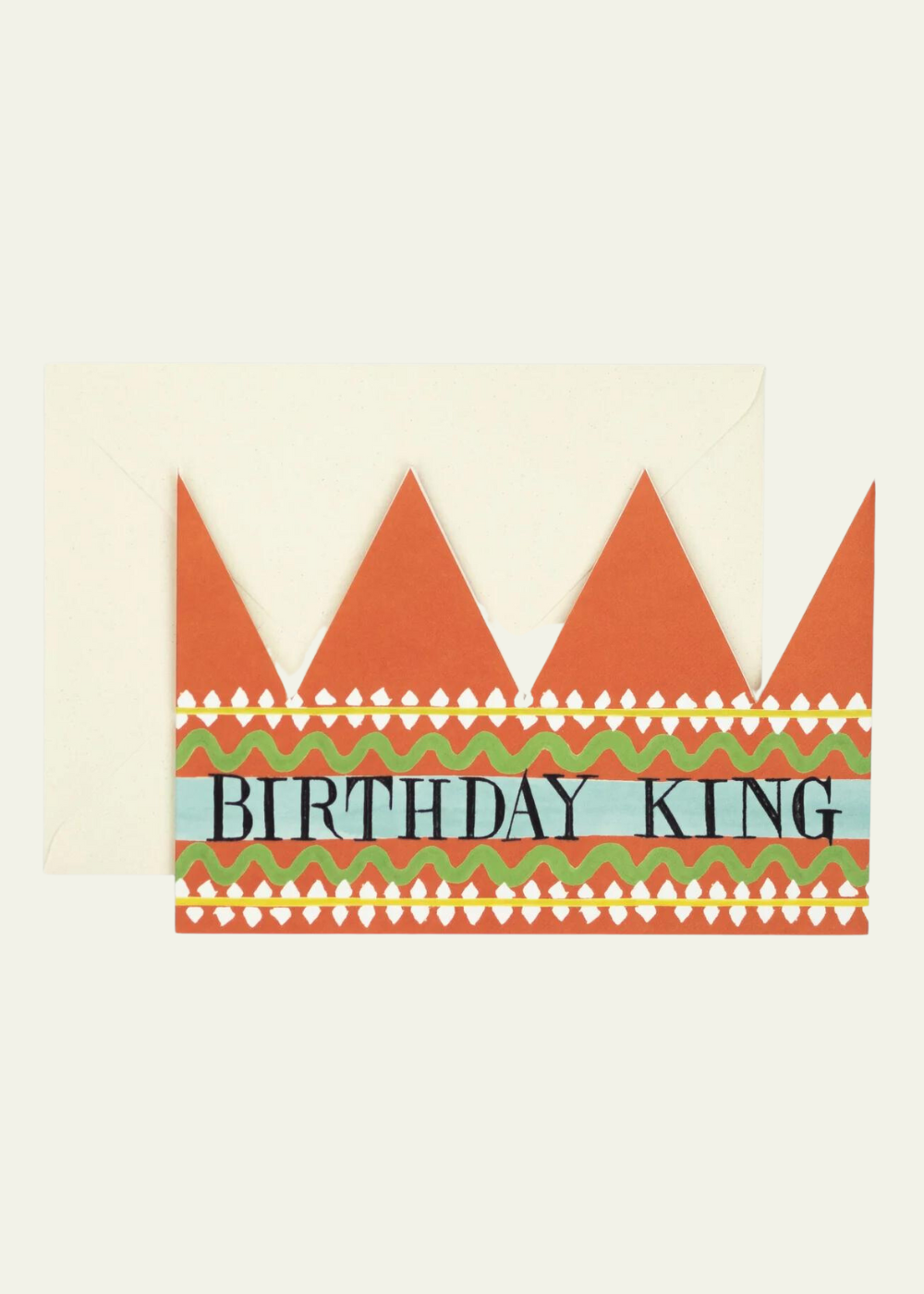 Hadley Paper Goods Birthday King Party Hat Greetings Card