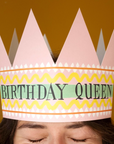 Hadley Paper Goods Birthday Queen Party Hat Greetings Card