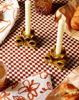 Bow Ceramic Candlestick