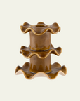 Frilly Ceramic Candlestick — Small
