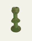 Green Shoots Ceramic Candlestick by Lorraine robbins