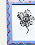 Blue & Pink Wiggle Poppy Original Artwork by Ley Lines