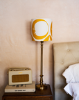 Three Moons Screen Printed Linen Lampshade — Yellow, by Jessie De Salis