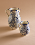Ceramic Milk Jug in Floral Blanca