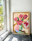 'Pink Tulips' Original Artwork by Ley Lines