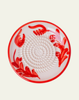 Ceramic Grater in Red & White