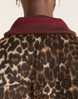 Damson Madder Pixie Bomber Jacket - Leopard