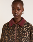 Damson Madder Pixie Bomber Jacket - Leopard