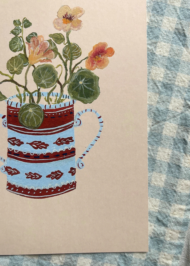 A5 Print - Apricot Nasturtium by Harriet Watson