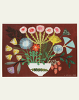 Burgundy Bouquet A3 Art Print