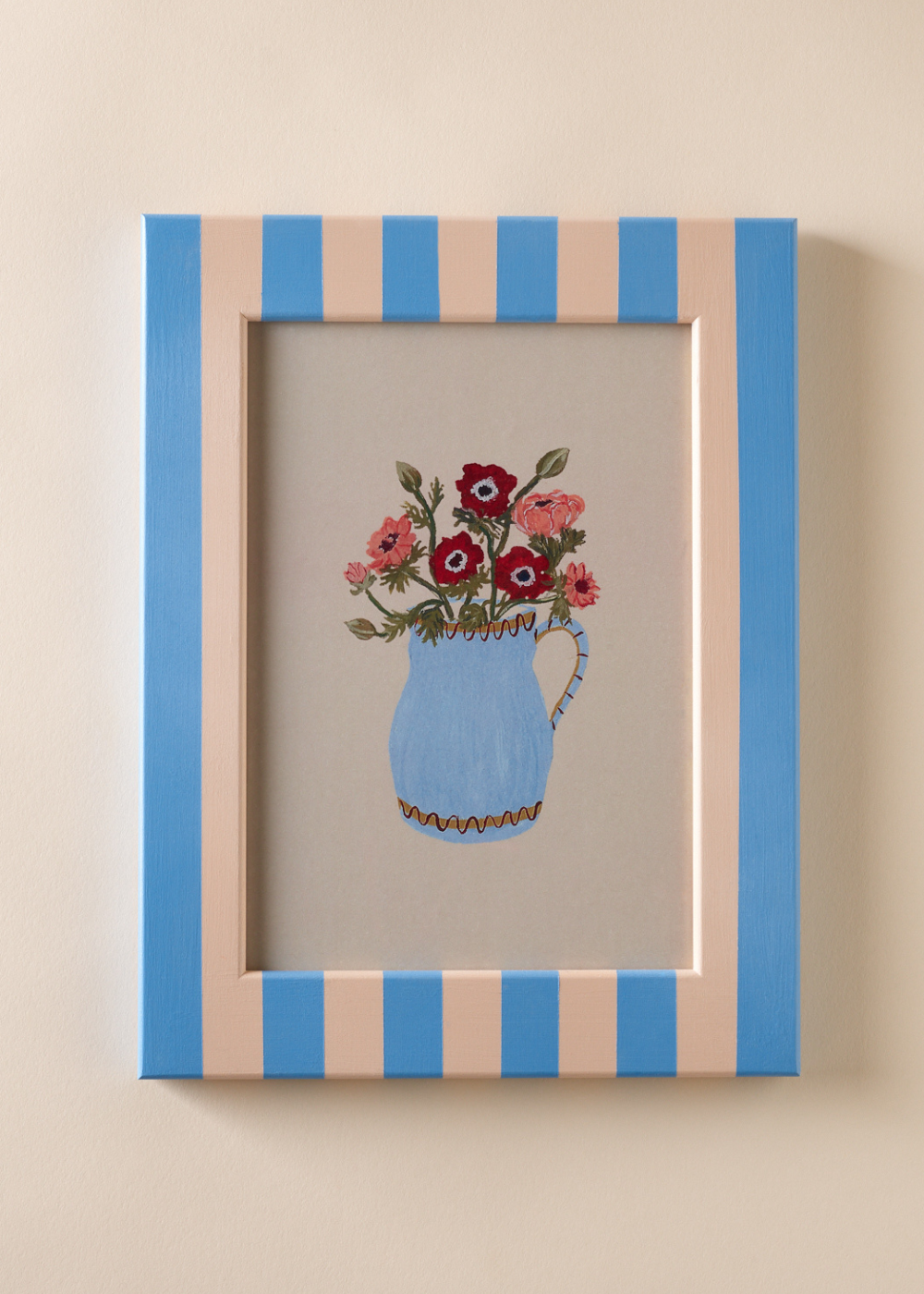 Candy Cane Striped Picture Frame — Cornflower & Clay