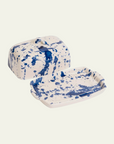 Ceramic Butter Dish in Blue Splatter