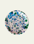 Ceramic Plate Grater in Blue Splatter (Small)