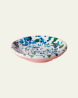 Ceramic Plate Grater in Blue Splatter (Small)