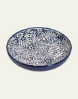 Ceramic Shallow Bowl in Floral Blanca