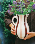 Ceramic Striped Jug in Neapolitan