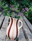 Ceramic Striped Jug in Neapolitan