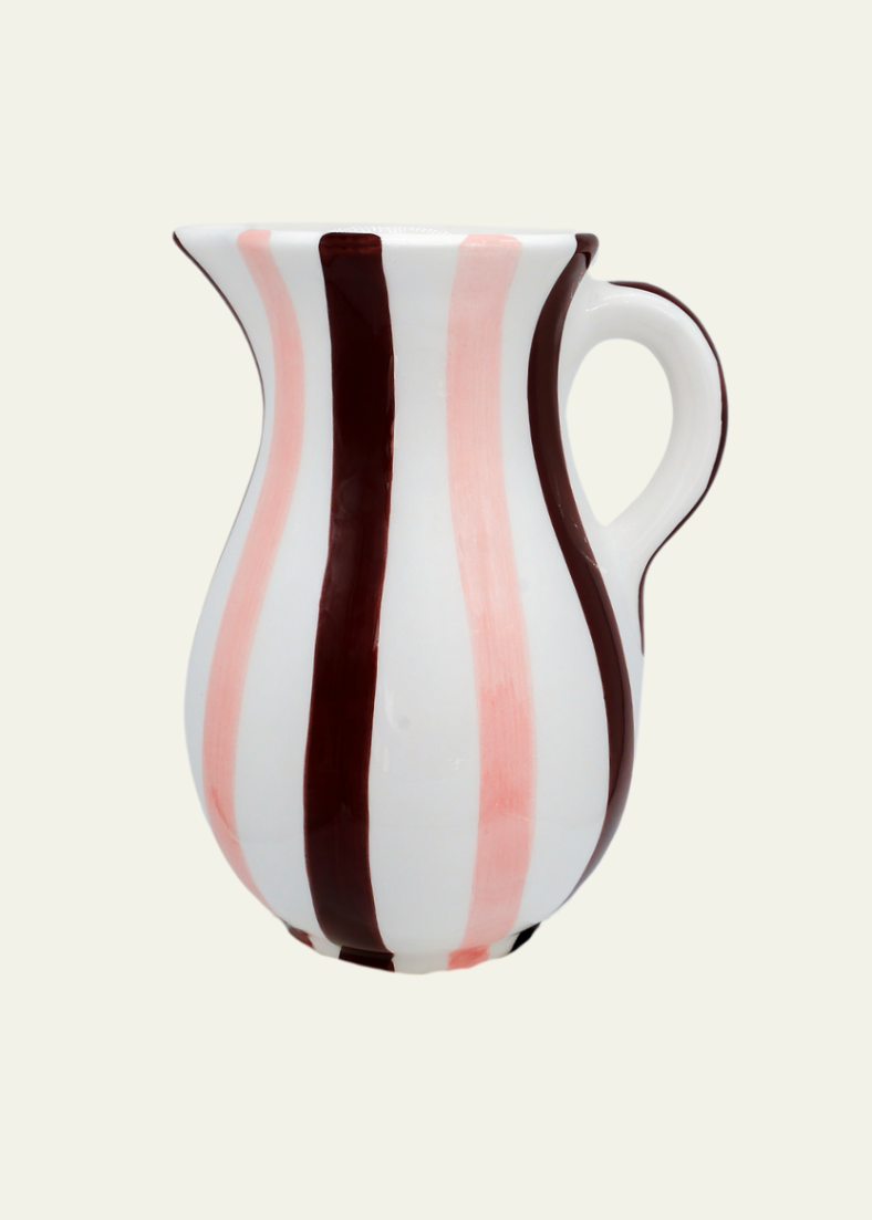 Ceramic Striped Jug in Neapolitan