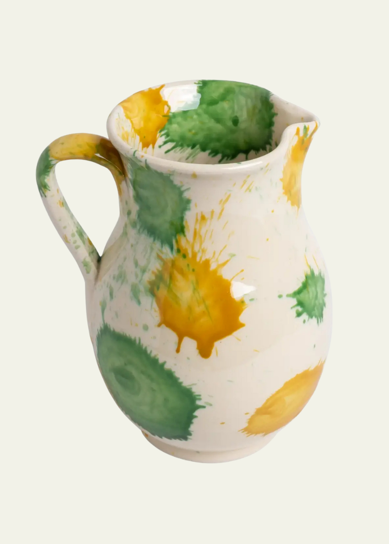 Ceramic Table Jug in Limone Splatter