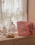 Cotton Quilted Waterproof Wash Bag, Extra-Large (Various Colours)