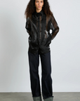 Damson Madder Bel Pin Tuck Shirt - Black Sheer