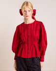 Damson Madder Charlize Blouse - Red Stripe