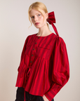 Damson Madder Charlize Blouse - Red Stripe