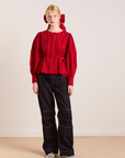Damson Madder Charlize Blouse - Red Stripe