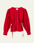 Damson Madder Charlize Blouse - Red Stripe