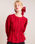 Damson Madder Charlize Blouse - Red Stripe