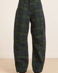 Damson Madder Felix Barrel Leg Jeans - Over Dye Check