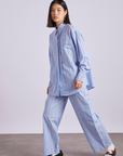 Damson Madder Kendall Shirt - Bold Blue Stripe