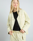 Damson Madder Luca Jacket - Butter Business Stripe