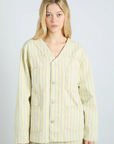Damson Madder Luca Jacket - Butter Business Stripe