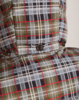 Damson Madder Pearl Hooded Puffer - Multi Check