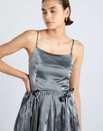 Damson Madder Penelope Mini Dress - Glass Satin