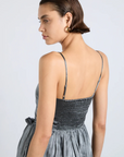 Damson Madder Penelope Mini Dress - Glass Satin