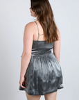 Damson Madder Penelope Mini Dress - Glass Satin