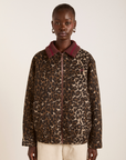 Damson Madder Pixie Bomber Jacket - Leopard