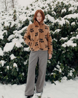 Emile et Ida Black and White Checkerboard Velvet Trousers
